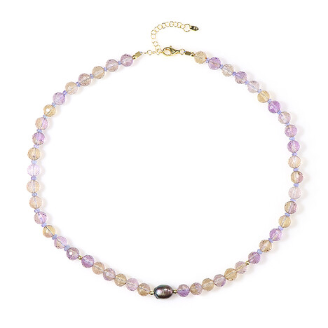 Edelstein-Silberhalskette