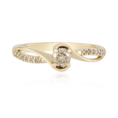 I2 Schokoladen-Brillant-Goldring