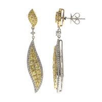 Gelber SI2 Brillant-Goldohrringe (CIRARI)