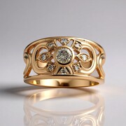 Gouden ring met een VS1 Argyle-Rose de France-Diamant (Annette)