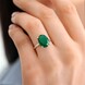Anello in argento con Calcedonio Verde
