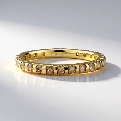 Anello in oro con Diamante Champagne I2 (de Melo Gold)