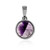 Chevron Amethyst Silver Pendant