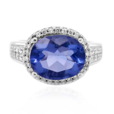 Bague en argent et Fluorite à couleur changeante