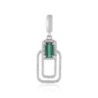 Pendentif en argent et Tourmaline verte de Benedito