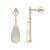 18K Brazilian White Opal Gold Earrings