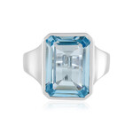 Himmelblauer Topas-Silberring