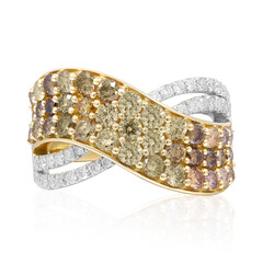 Gouden ring met I1 Sierlijke diamant (CIRARI)