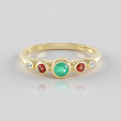 Anello in argento con Smeraldo Russo
