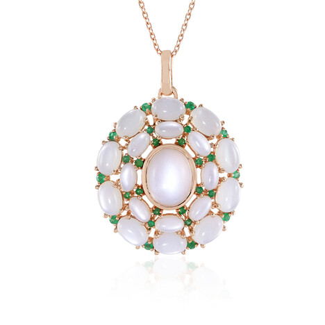 Weißer Mondstein-Silberhalskette (KM by Juwelo)