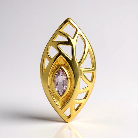 Ciondolo in argento con Ametista (MONOSONO COLLECTION)