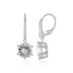 Weißer Topas-Silberohrringe