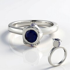 Anello in argento con Cianite (SAELOCANA)