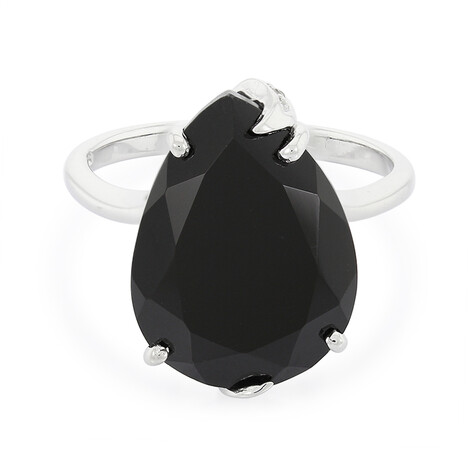 Schwarzer Onyx-Silberring