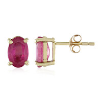 Orecchini in oro con Zaffiro Rosa del Madagascar