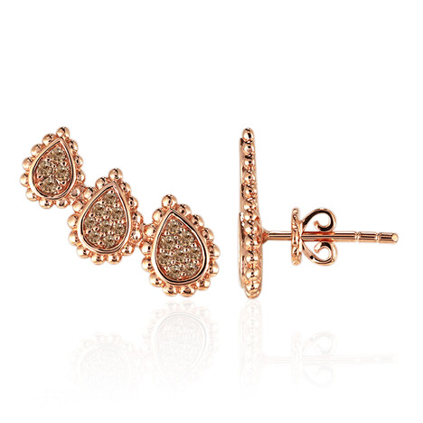 Orecchini in oro con Diamante Rose de France SI1 di Argyle (Annette)