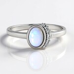 Anello in argento con Opale Australiano