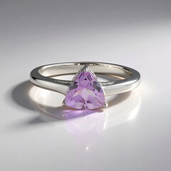 Anello in argento con Ametista Rose de France
