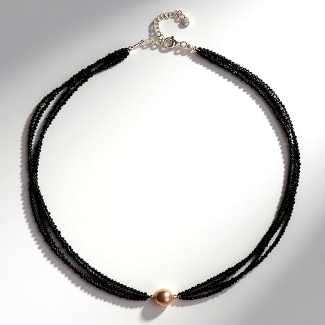 Collana in argento con Perla d'Acqua Dolce Rosa
