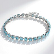 Sky Blue Topaz Silver Bracelet