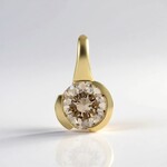 Ciondolo in oro con Diamante Champagne I2