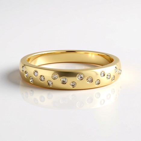 Anello in oro con Diamante Cioccolato I2 (SUHANA)
