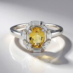 Anello in argento con Berillo Giallo