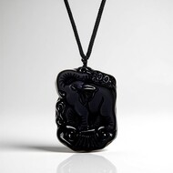 Halsketting met een obsidiaan