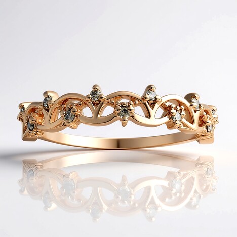 Anello in oro con Diamante Rose de France SI1 di Argyle (Annette)