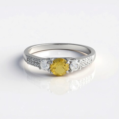 Anello in argento con Berillo Giallo
