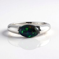 Bague en argent et Opale Mezezo (de Melo)