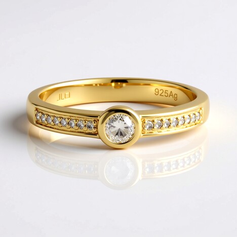 Anello in argento con Diamante Cioccolato I2