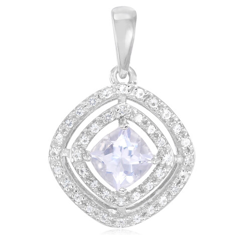 Lilien-Quarz-Silberanhänger