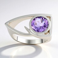 Anello in argento con Ametista (de Melo Essence)