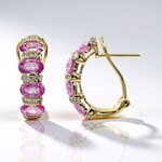 Orecchini in oro con Zaffiro Rosa (CIRARI)