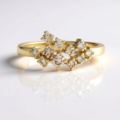 Anello in oro con Diamante Cioccolato I2