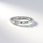 Anello in argento con Topazio Blu Cielo