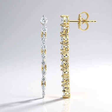 VS1 (G) Diamond Silver Earrings (Annette)