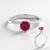 Anello in argento con Rubino del Madagascar