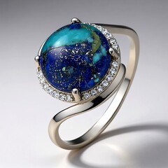 Anello in argento con Gemma
