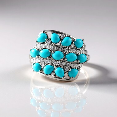 Bague en argent et Turquoise Sleeping Beauty (Faszination Türkis)
