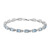 Brazalete en plata con Topacio azul cielo