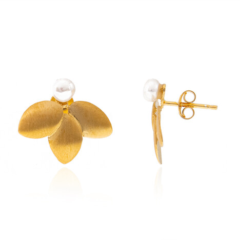 Süßwasserzuchtperlen-Silberohrringe (Joias do Paraíso)