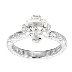 Anello in argento con Topazio Bianco