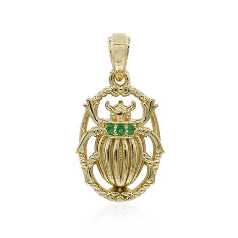 Brasilianischer Smaragd-Silberanhänger