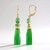 Boucles d'oreilles en argent et Calcédoine verte (KM by Juwelo)