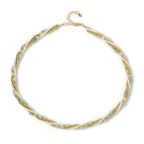 Collar en plata con Aguamarina de Brasil (Riya)