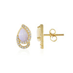 Boucles d'oreilles en argent et Opale d'Australie