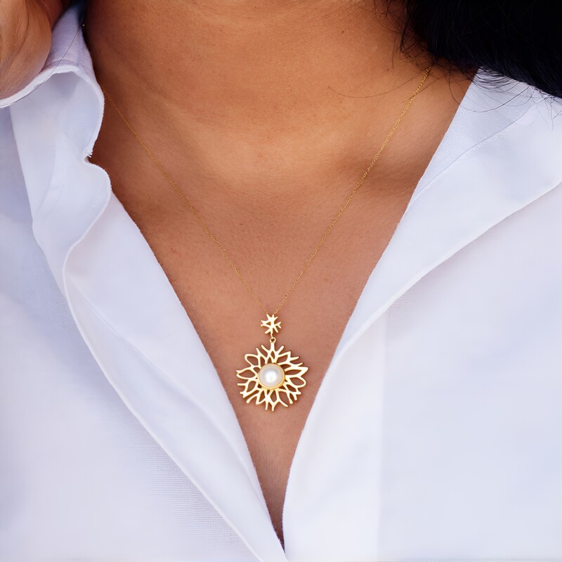 Zilveren hanger met een Witte zoetwater kweekparel (TPC)