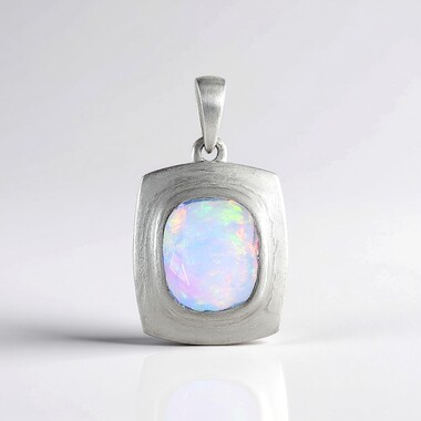 Welo Opal Silver Pendant